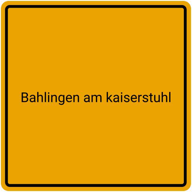 Meldebestätigung Bahlingen am Kaiserstuhl